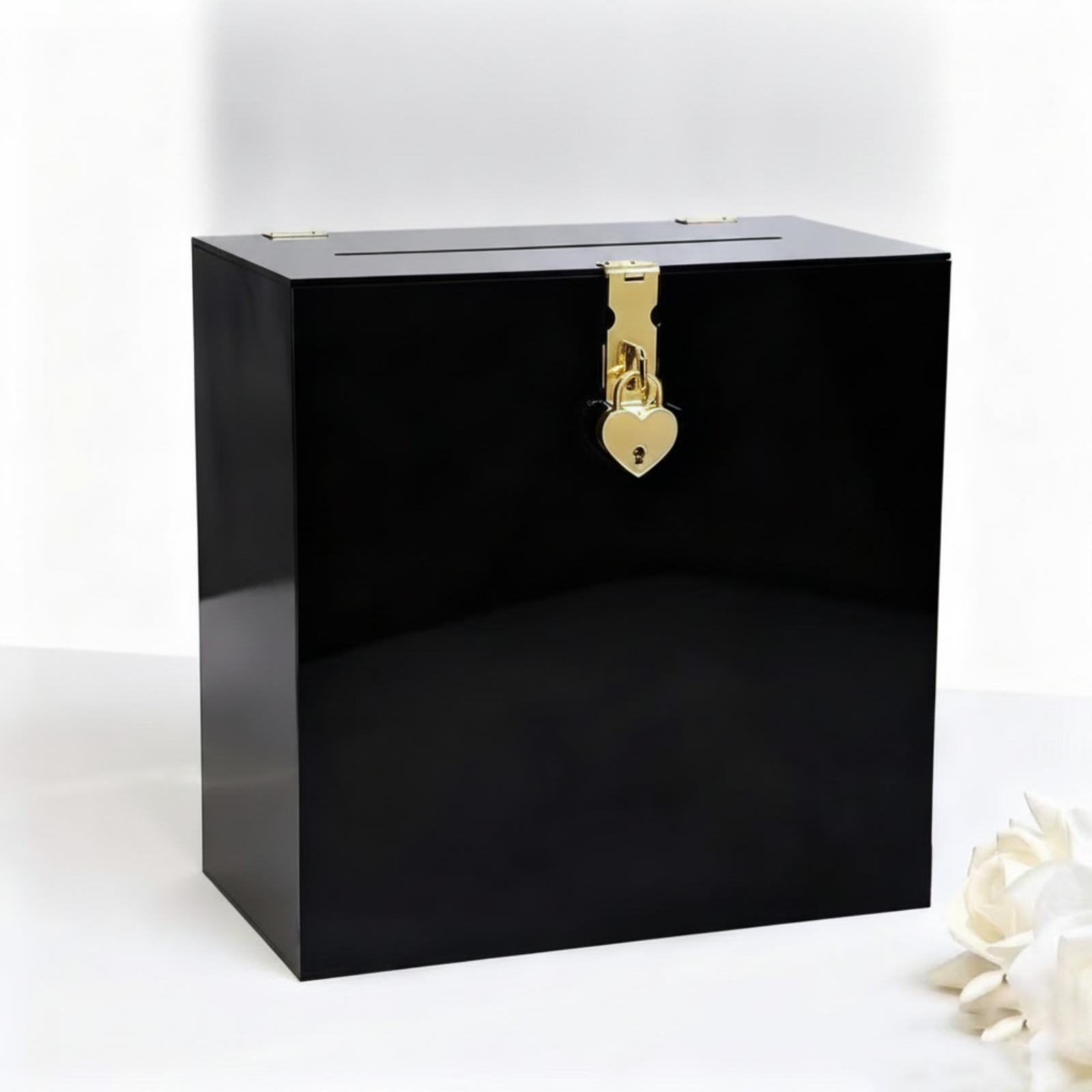 투명한 아크릴 소재의 웨딩 카드 보관함으로, 봉투와 답 - Wedding Card Box 리뷰 및 가격