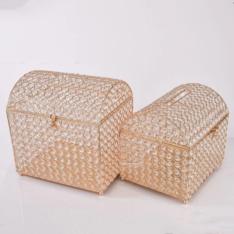 웨딩 카드 상자, 금색 크리스털 장식, 보물 상자, 라 - Wedding Card Box 리뷰 및 가격